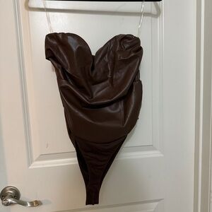 Fashion Nova Chocolate Bodysuit NWT NEW